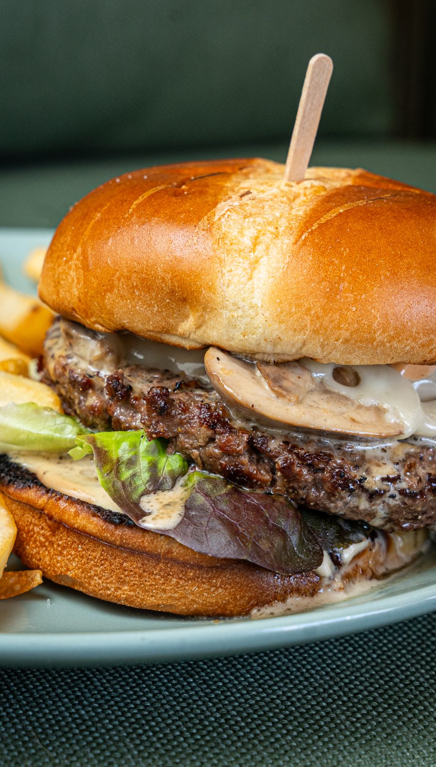 Swiss Mushroom Burger